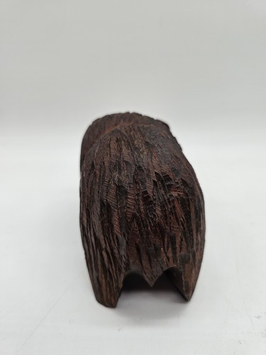 Hand Carved Grizzly Bear With Fish Wooden Figure Primitive Rustic Country Lake - Picture 4 of 10