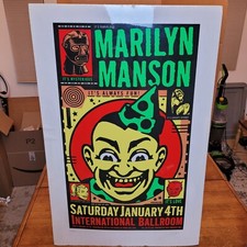 Marilyn Manson 96 Limited Edition Pop Art Poster Uncle Charley Signed & # 35x23