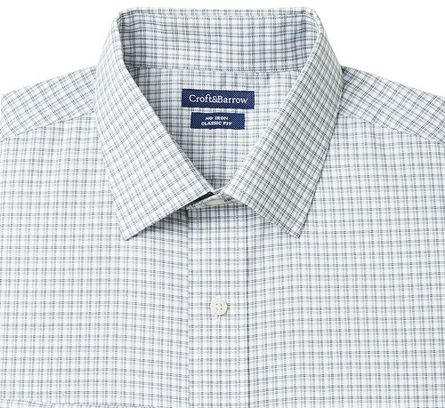 New Croft & Barrow Men Classic-Fit 100% Cotton Performance Dress Shirt MSRP $65 - Picture 5 of 7