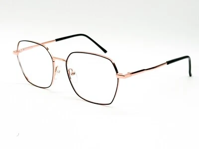 MARKENLOS 1 Lesebrille Brille aus Metall Lesehilfe rose schwarz +1,0 bis +5,0 Neu