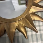 VINTAGE Mid-Century DEKNUDT BELGIUM 1970’s Sunburst Gold Resin Mirror — photo 8