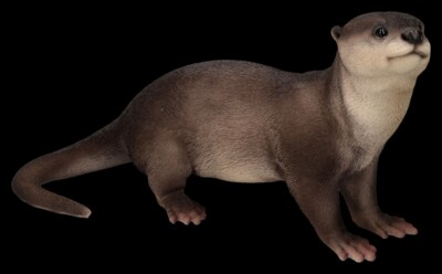 Gartenfigur Otter - Fischotter  - HotAnt Seeotter Garten Deko Realistisch 
