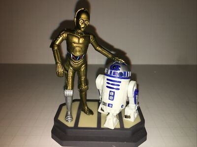R2-D2 & C3PO Figurines Plastic Excellent Condition 5  In. Star Wars Lucas Films