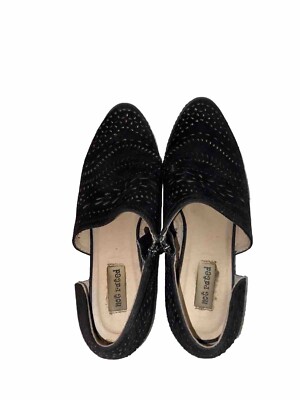 Not Rated Women's Anouk Bootie Laser Cut Zippered in Black Size Almond  Toe