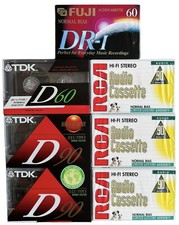 Blank Audio Cassette Tape Lot Of 7 RCA, TDK, Fuji