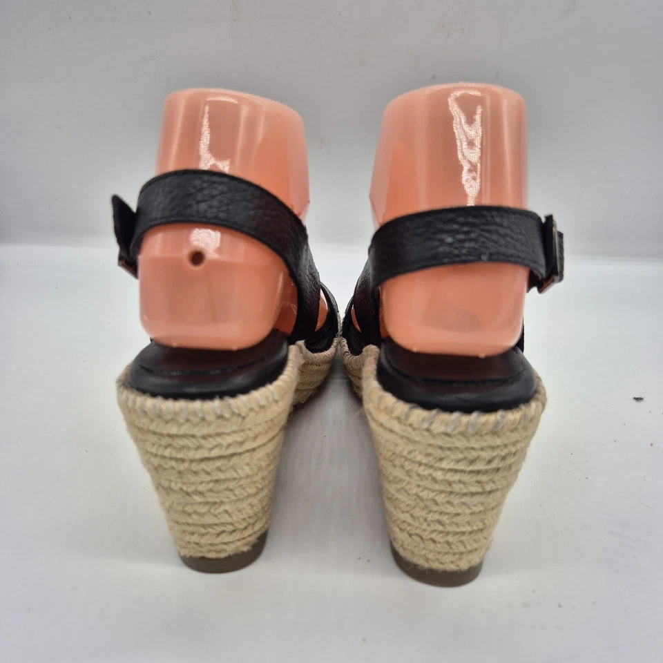 Sandalias para mujer SoftWalk talla 7 M Hartley alpargata con cuña negras (147 Foto 2 de 4