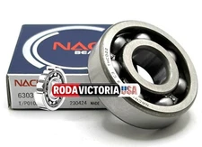 NACHI JAPAN 6303 C3 DEEP GROOVE BALL BEARING, OPEN TYPE, NO SEALS  17x47x14mm