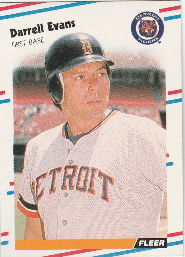 FREE SHIPPING-MINT-1988 (TIGERS) Fleer #54 Darrell Evans