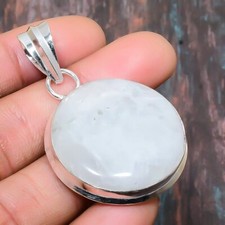 Rainbow Moonstone Gemstone Handmade 925 Sterling Silver Dainty Jewelry Pendant