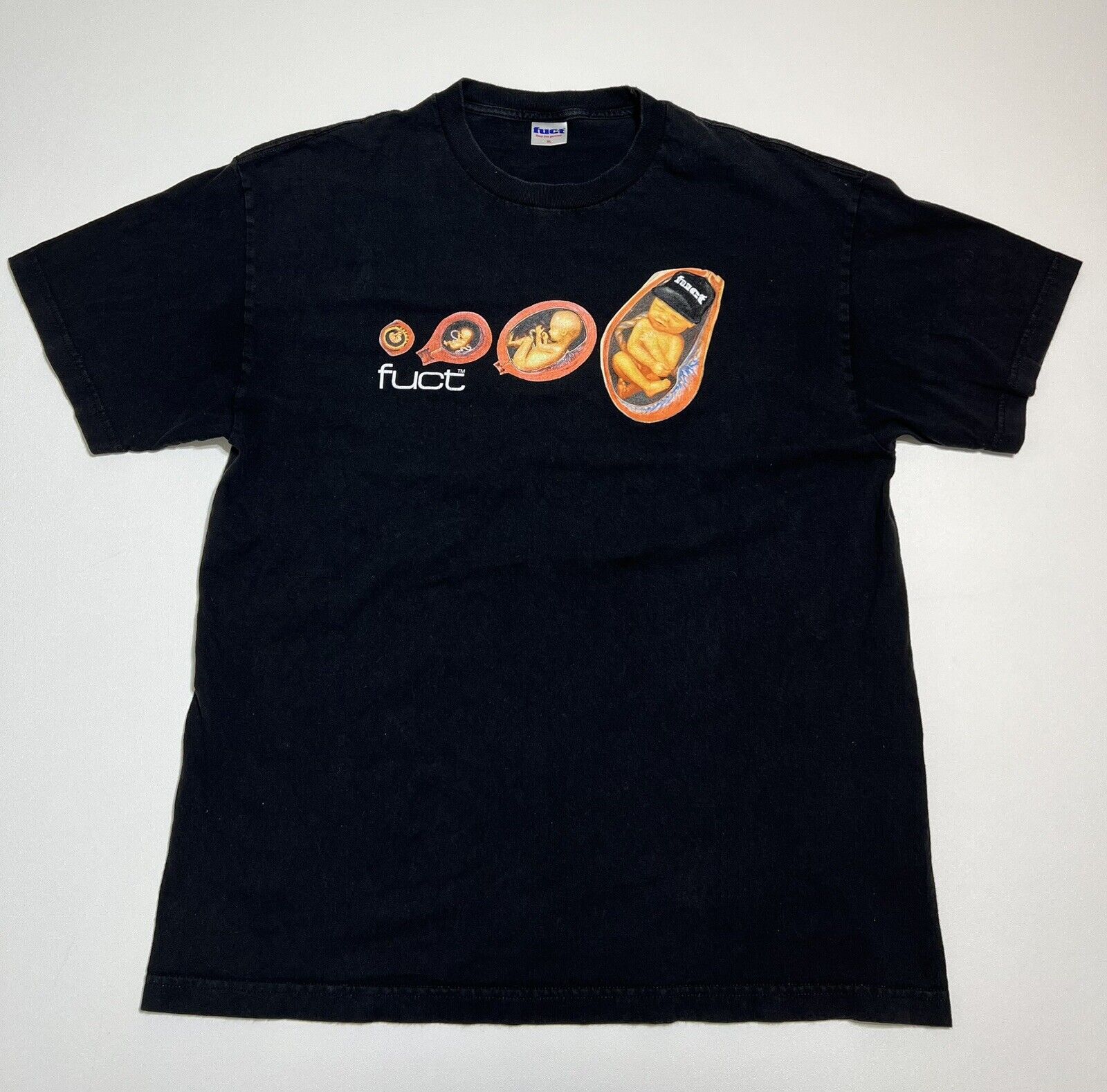 Vintage 90s Fuct From Birth T Shirt Skateboard Ba… - image 1