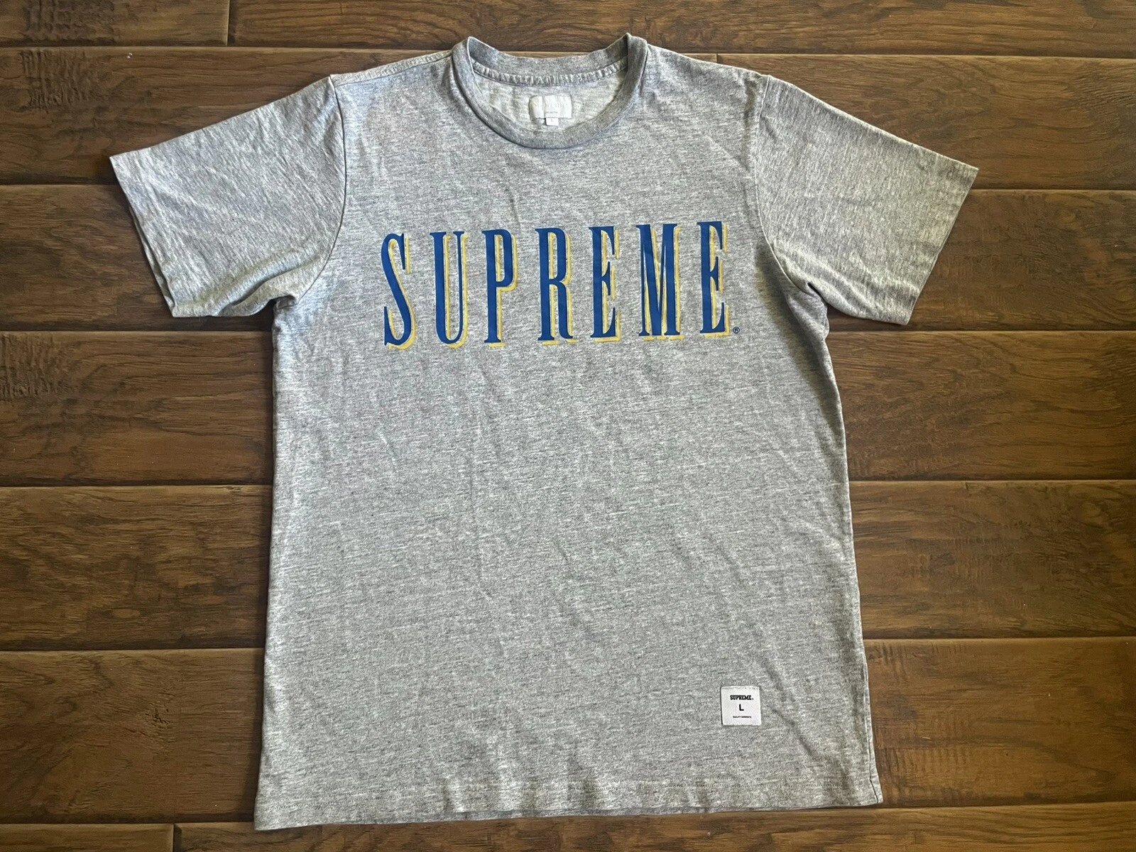 T shirt en coton lourd Supreme Sports S/S 2016 gris L
