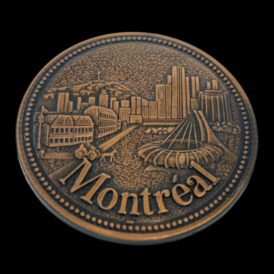 MONTREAL MTL CITY PENNY OLYMPIC STADIUM CANADA BELT BUCKLE BUCKLES