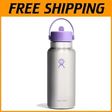 Leakproof 32 Oz Water Bottle - Stainless Steel Violet Finish