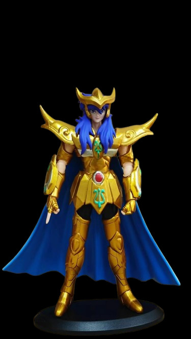 Figurine Milo Scorpion Saint Seiya de 19cm, Statue de Collection aux Finitions Dorées
