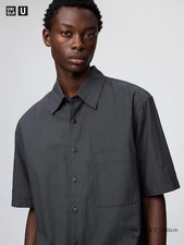 Uniqlo Boxy Shirt Short Sleeve Black Small