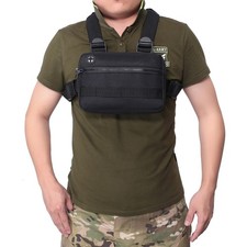 Hunting Combat Chest Rig Bag Tactical Molle Concealed Front Pouch Recon Kit Pack