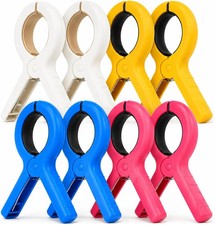 8 Pack Beach Towel Clips Large Plastic Clamps for Chairs Pool Cruise Lounge FAST