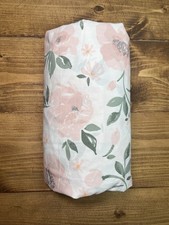 Pottery Barn Baby Organic Fitted Crib Sheet Meredith AllOver Floral NWT Pink