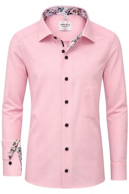 Marvelis Mens Modern Fit Formal Dress Shirt Pink