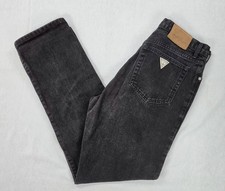 Vintage 90s Guess Jeans Mens 34x32 Faded Black Denim USA Made Straight Leg 39001
