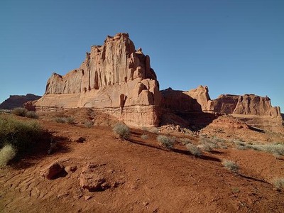 Moab Utah USA 2022 Arches National Park Red Rock Formations Landscape