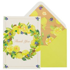 NIQUEA.D, Lemon Wreath Thank You Card