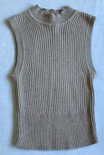 Abercrombie Fitch Beige Sleeveless Ribbed Knit Top Size XS