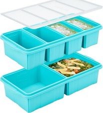 Silicone Freezer Tray W/ Lid-Soup Freezer Container molds-Large Ice Cube Tray