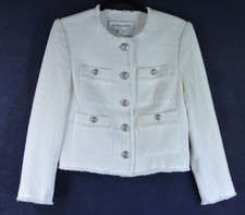 NEW, Veronica Beard Olbia Tweed Jacket in white size 6 SJ1873