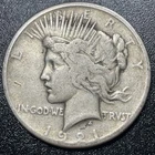 1921 Peace Silver Dollar $1 VF Details Better Grade Key Date