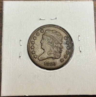 1829 Classic Head Half Cent 1/2c - 13 Stars - XF.