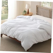 Bedsure Prewashed Duvet Cover Queen 90" X 90" 00 - White Only Duvet Cover 
