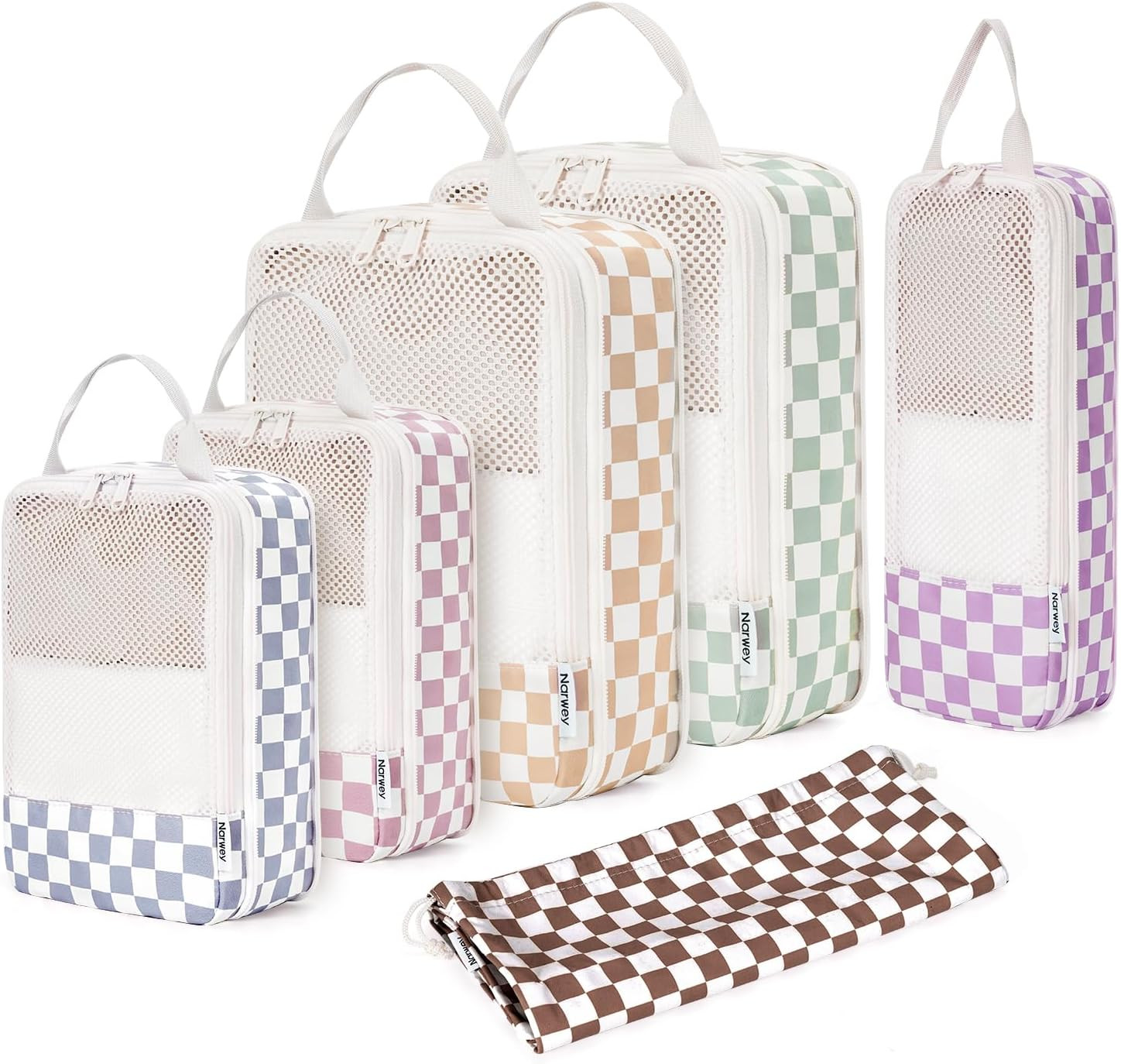 Organizer Valigia Aesthetic 6 Pezzi | Compression Packing Cubes Chic