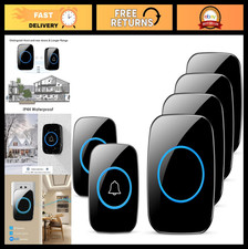 Wireless Doorbell Kit - Waterproof, 1000ft Range, 60 Chimes, 5 Volume Levels, LE