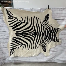 Sunshine Cowhides Intl. Zebra Print Genuine Brazilian Leather Rug