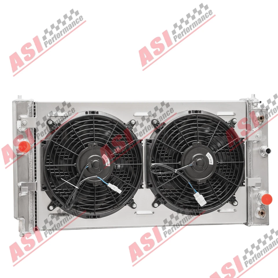 Radiador de 3 filas + ventilador de cubierta para Chevy Malibu Pontiac Grand Am Oldsmobile 1997-2005 Foto 2 de 4