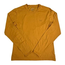 Arcteryx Motus Crew Shirt Men’s Medium Yellow Long Sleeve Crewneck Athletic
