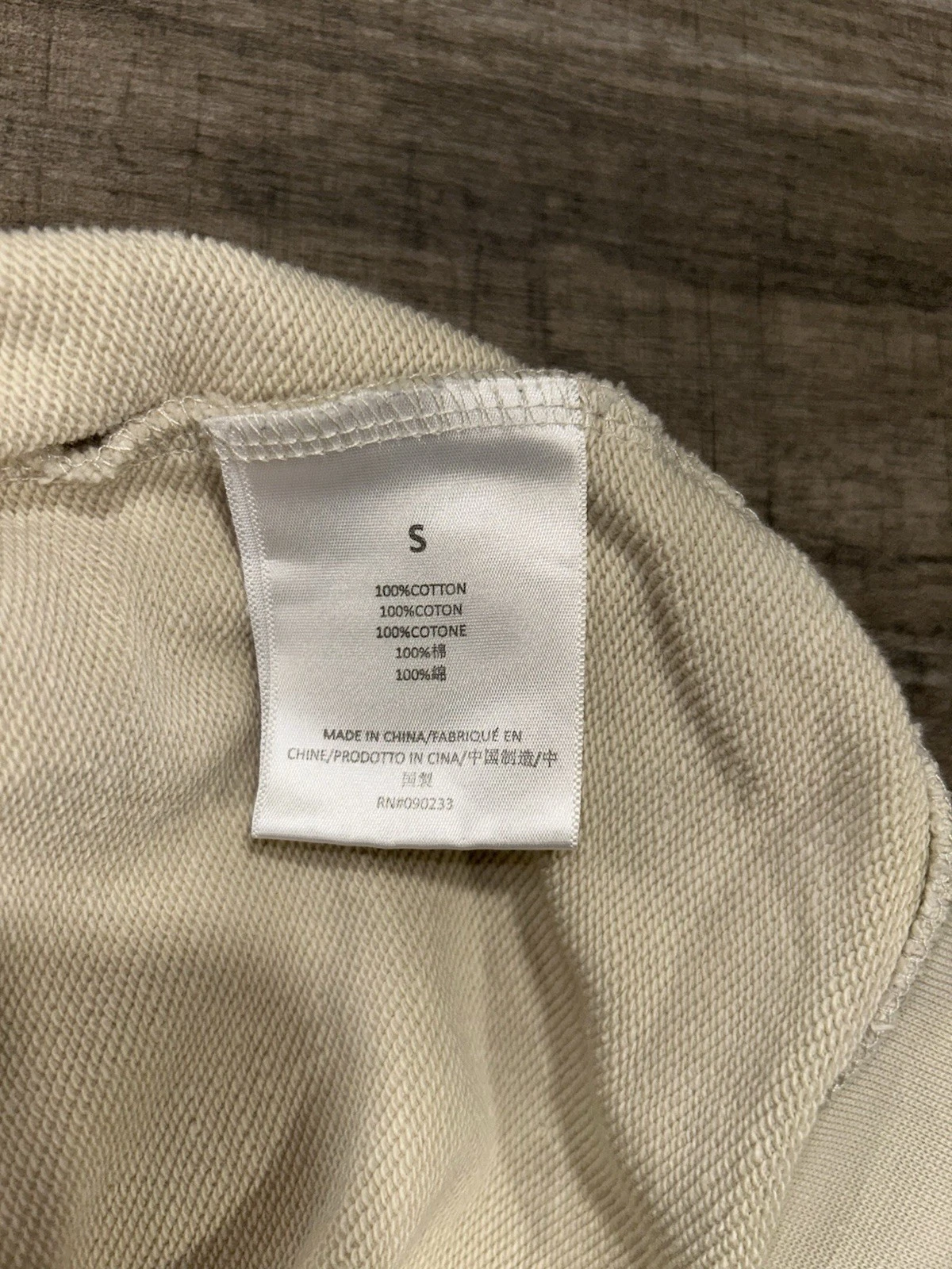 Felpa con cappuccio Fear of God Essentials 77 donna manica 3 4 beige marrone piccola