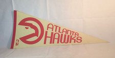 Vintage NBA Basketball, Atlanta Hawks Pennant, 30"