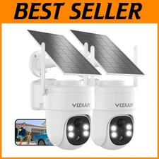Enhanced WiFi Solar Security Cameras – 3MP, Night Vision & Multi-Alarms Included