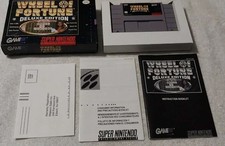 Wheel of Fortune Deluxe Edition Super Nintendo Snes Complete CIB
