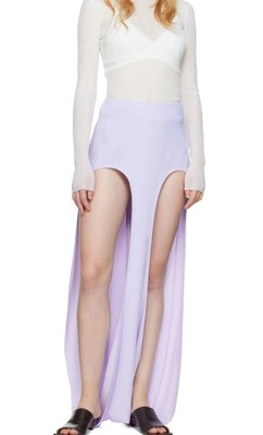 Dion Lee Arch Longline Maxi Skirt Purple Size US 4 AUS 8