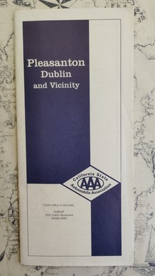 1997 California AAA Pleasanton / Dublin & Vicinity Fold-Out Map