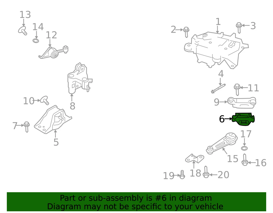 Montaje de transmisión genuino Nissan NV200 11220-9SC0A Foto 2 de 3
