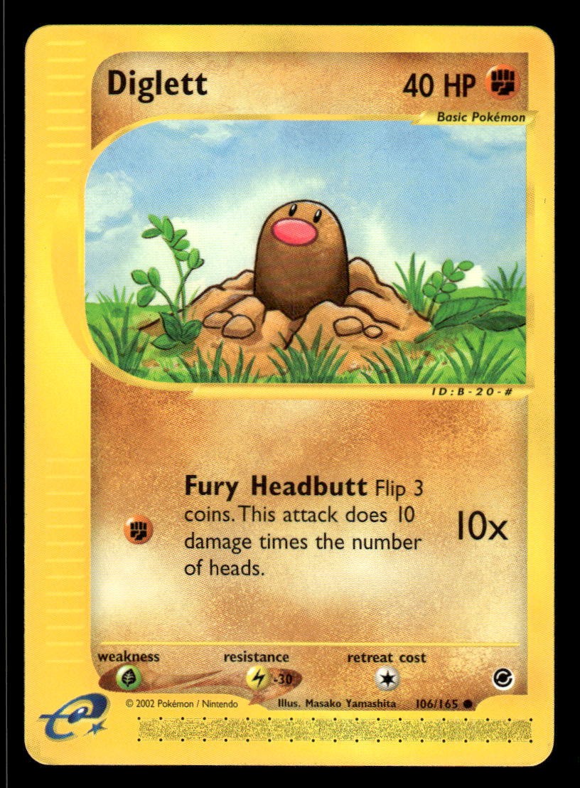 Pokemon TCG Base Expansion #106/165 Diglett LP+