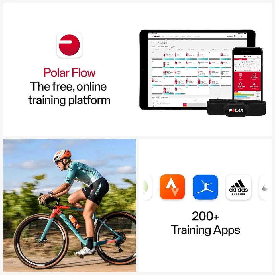 Polar H10 Heart Rate Monitor - ANT + , Bluetooth - Waterproof HR Sensor with Che - Image 2 of 4