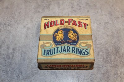 VINTAGE FRUIT JAR RINGS BOX HOLD-FAST BRAND
