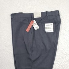 NWT Perry Ellis Portfolio Pants Mens 42x30 Luxury Performance Dress Gray Stretch