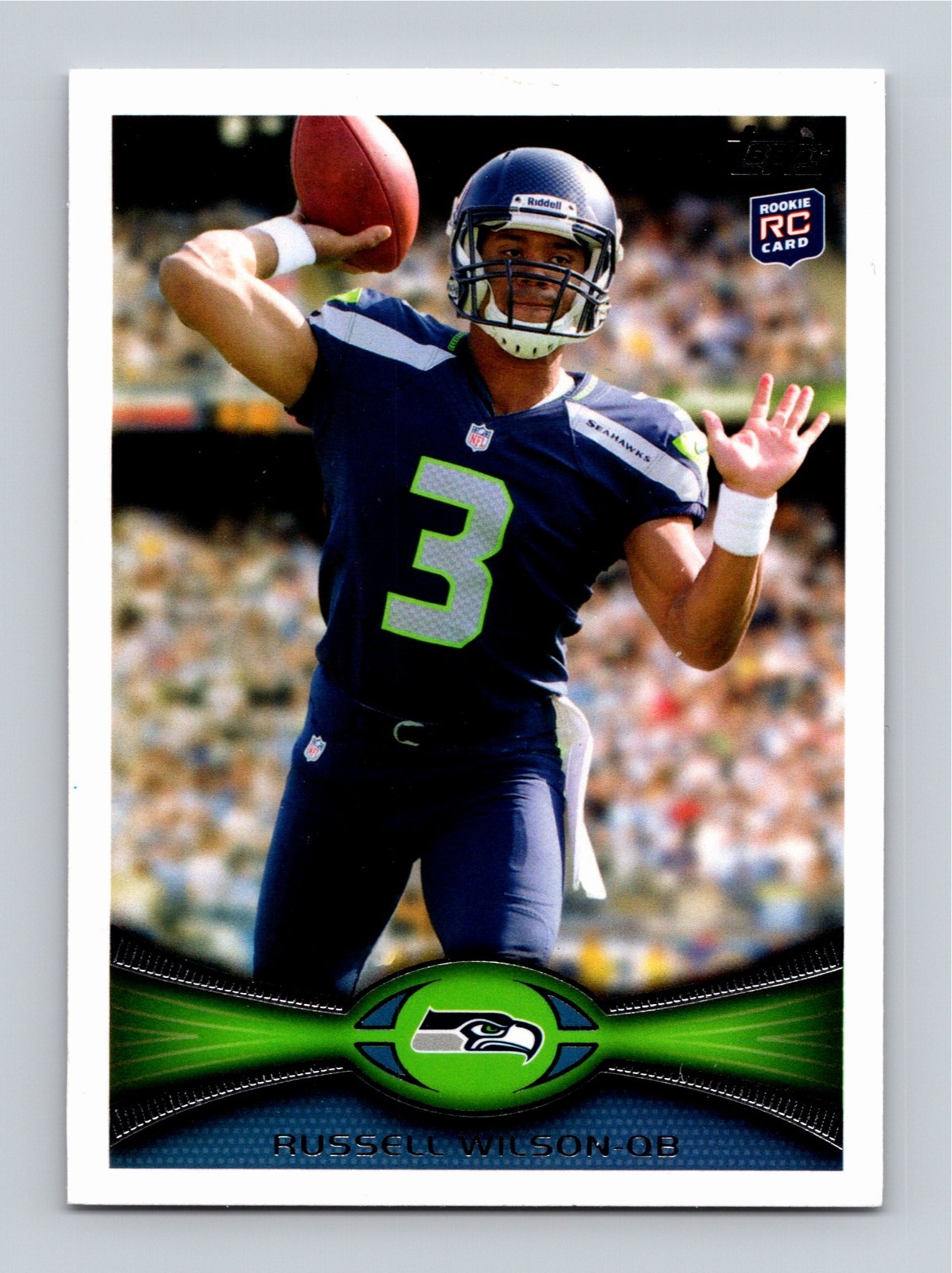 Russell Wilson 2012 Topps Rookie #165 w/ Crowd RC FHOF NM-MT B