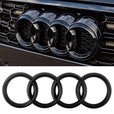 Audi 4 Ringe Emblem Abdeckung Kühlergrill Heck A3 A4 A5 A6 Q3 Q5 Q7